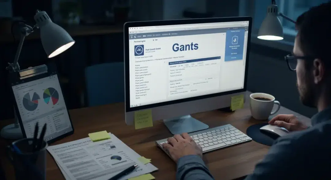 Dedicated individual preparing federal grant application documents