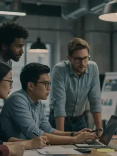 Startup founders analyzing data for Series A funding in 2025