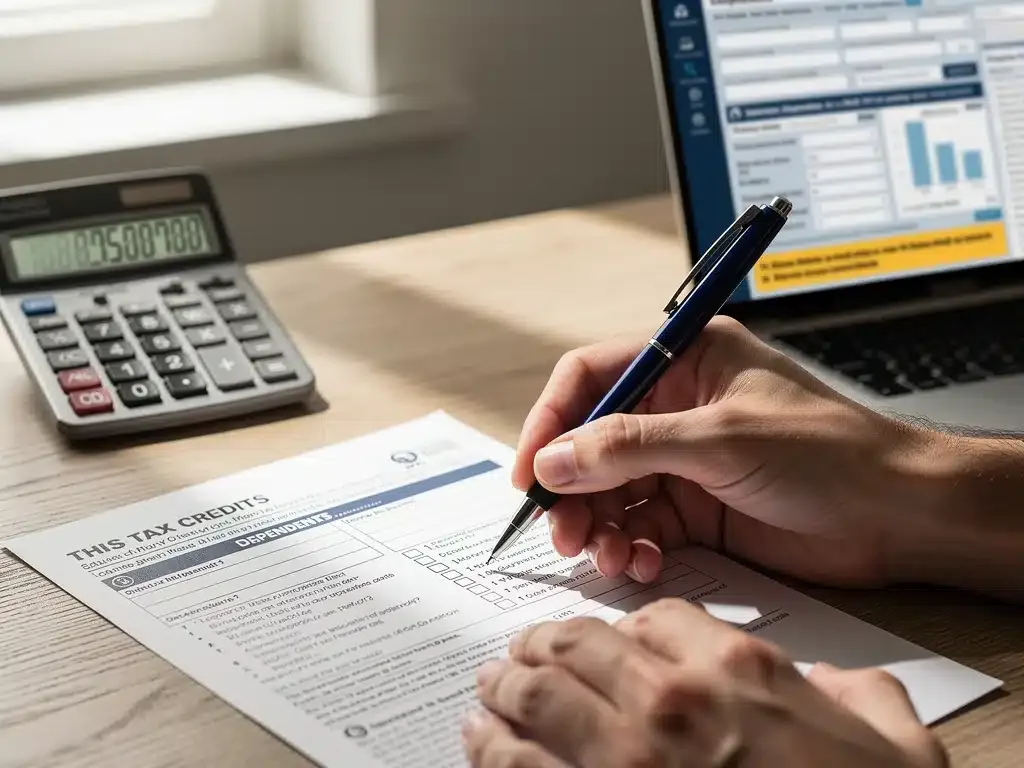 Filling out tax forms for Child Tax Credit 2026 eligibility