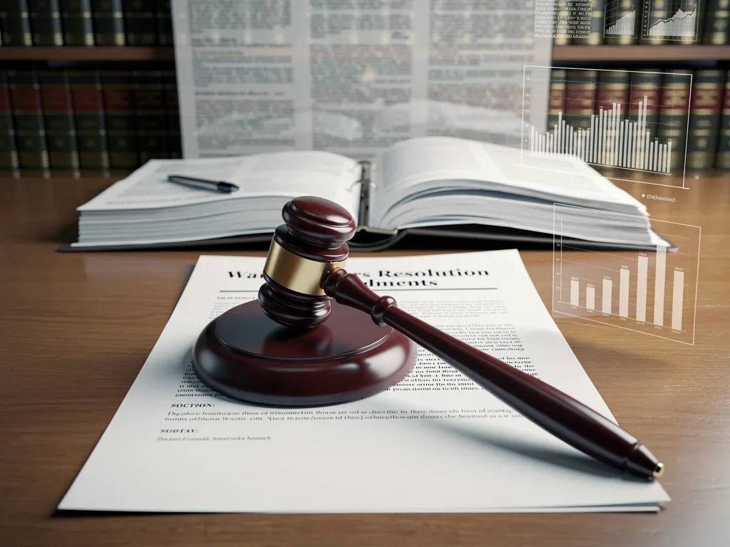 Gavel on legal document symbolizing War Powers Resolution legal debate