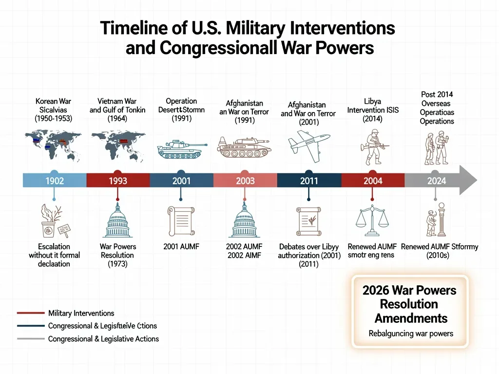 Timeline of U.S. military interventions and legislative responses