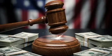 Gavel and money symbolizing federal campaign finance regulations impact