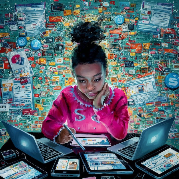 A visual representation of a digital campaign strategy, showcasing targeted online ads, social media engagement, and data analytics tools used to reach specific voter demographics.