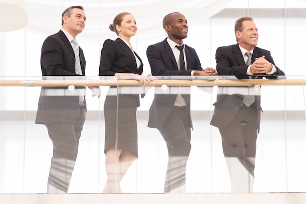 A group of diverse diplomats in formal attire seated around a large, reflective table, engaged in serious discussions. The room is well-lit, modern, and filled with international symbols, suggesting a high-level international summit or negotiation.