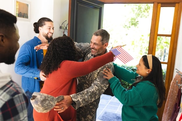 A photograph depicting a joint cultural event organized between US military personnel and local community members in a foreign country, showcasing positive interaction.
