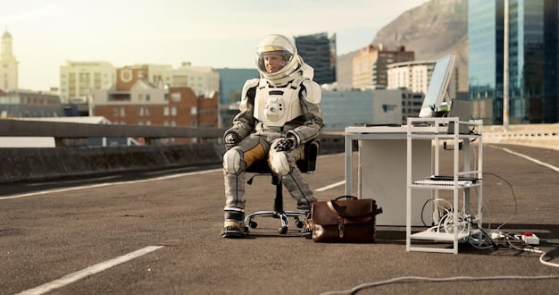 Astronaut inside the International Space Station (ISS) conducting a scientific experiment with various equipment and monitoring devices.