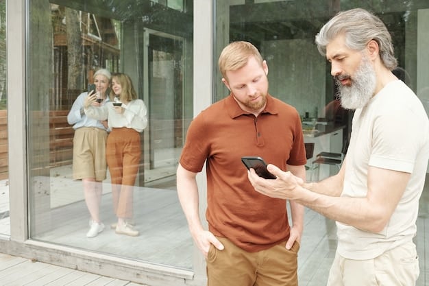 A split-screen image showing a small business owner interacting with customers both in a physical store and via a video call on a laptop. The image highlights the integration of online and offline customer engagement strategies.