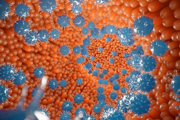 A visual representation of checkpoint inhibitors blocking the PD-1 pathway, allowing T-cells to attack cancer cells.