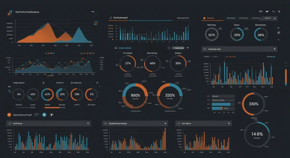 Business intelligence dashboard displaying key performance indicators