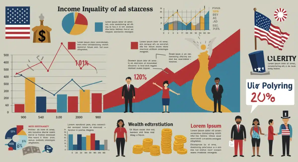 Infographic showing economic disparity and wealth redistribution pressures