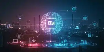 Edge AI network connecting devices and processing data for US businesses