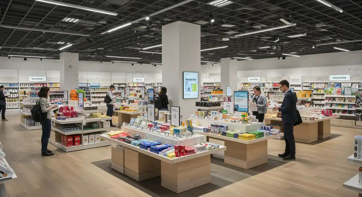 Smart retail store with edge AI tracking customer behavior and inventory