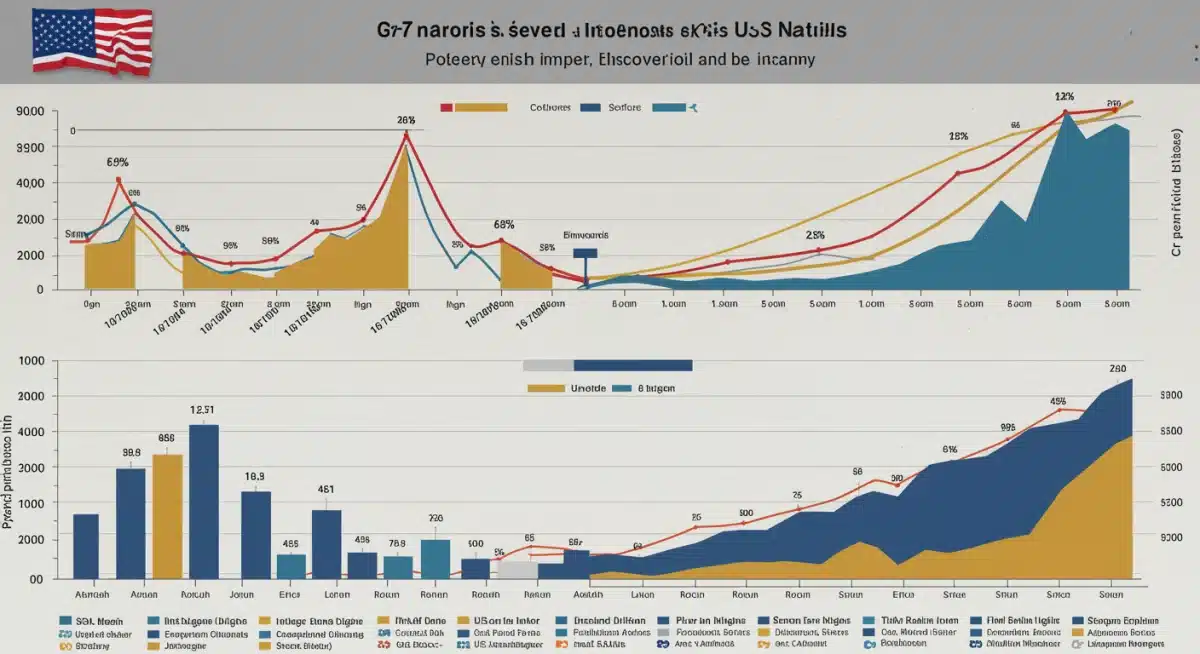 Infographic showing G7 economic indicators and their potential impact on U.S. financial stability.