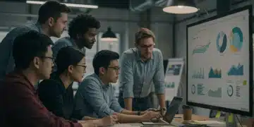 Startup founders analyzing data for Series A funding in 2025