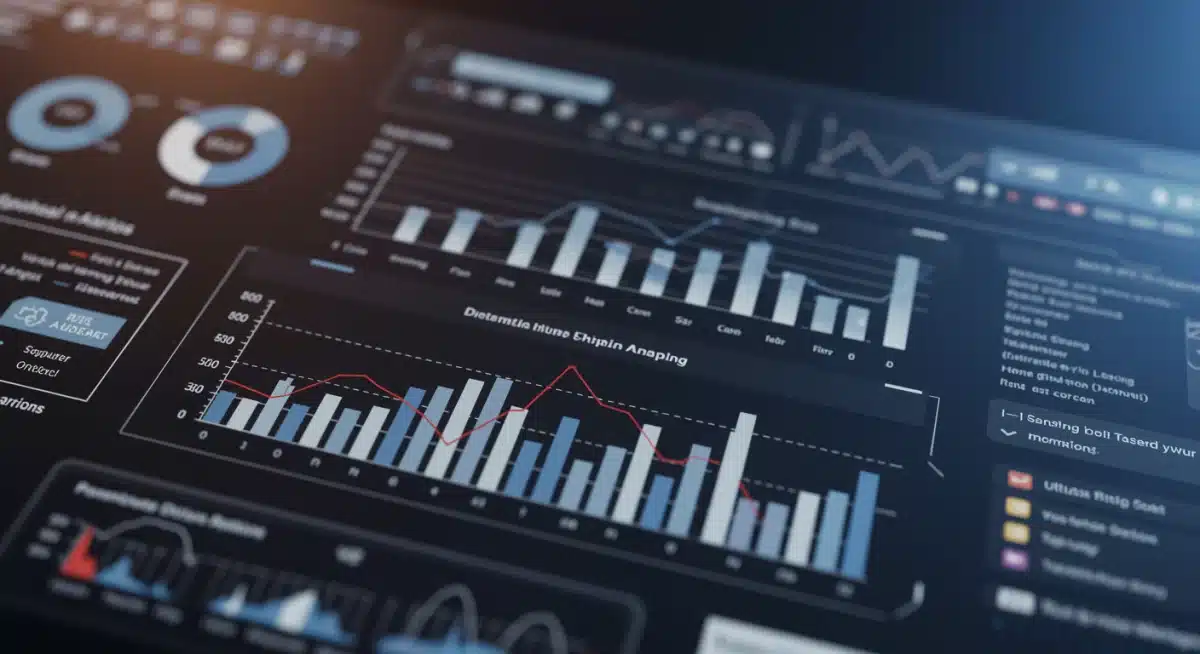 Digital dashboard showing supply chain analytics, illustrating risk management strategies for businesses.