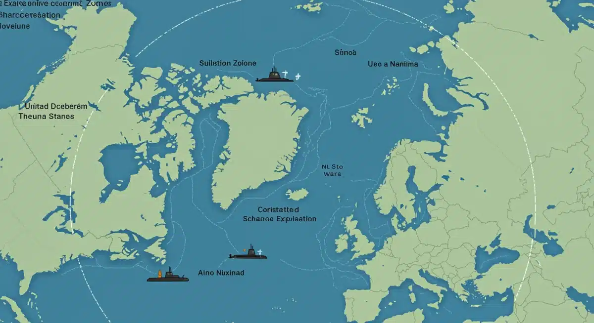 Map of Arctic Exclusive Economic Zones and resource claims