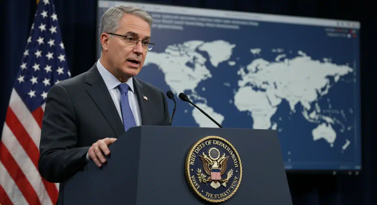 U.S. State Department official discussing travel advisories