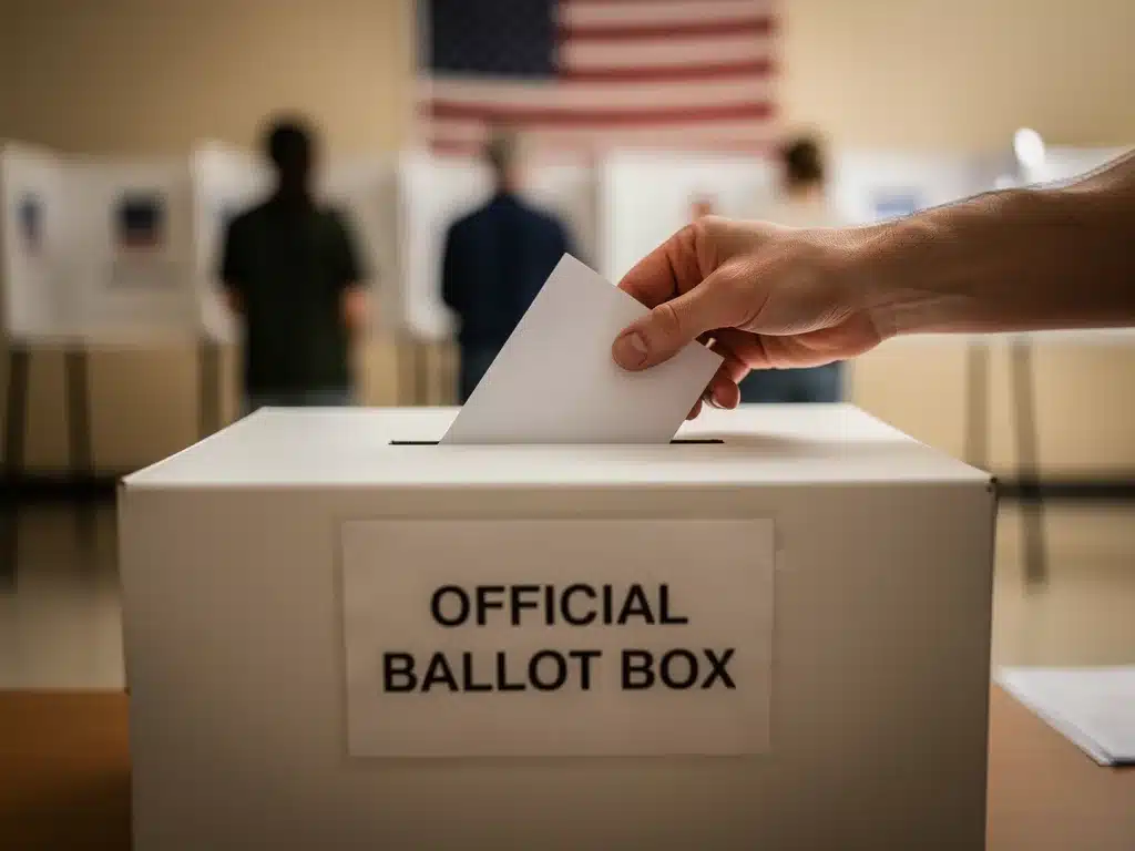 Voter casting ballot in 2026 Midterm Elections