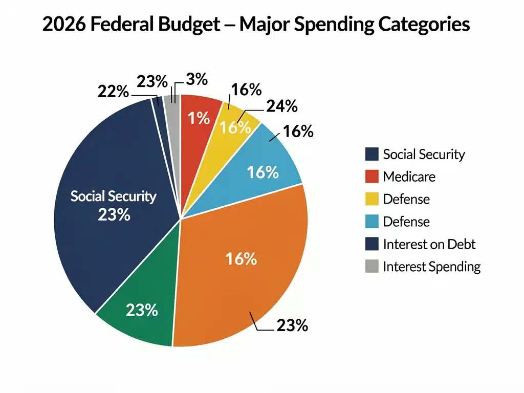 Chart illustrating major spending categories of the 2026 Federal Budget