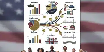 Illustration of the 2026 Federal Budget document with money flow charts