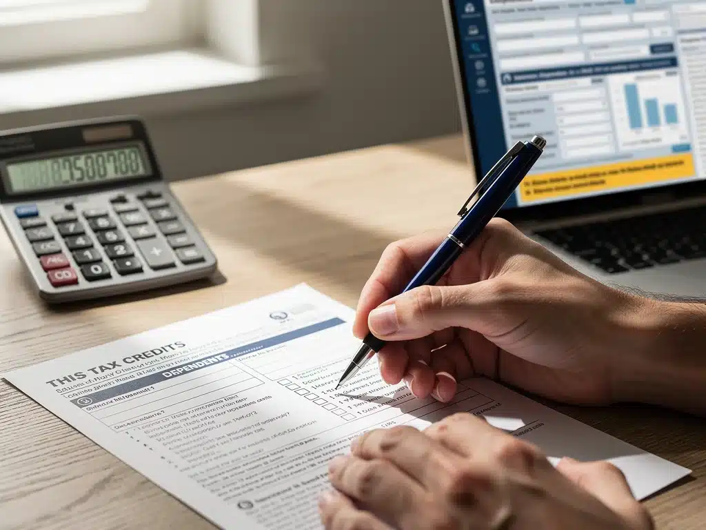 Filling out tax forms for Child Tax Credit 2026 eligibility