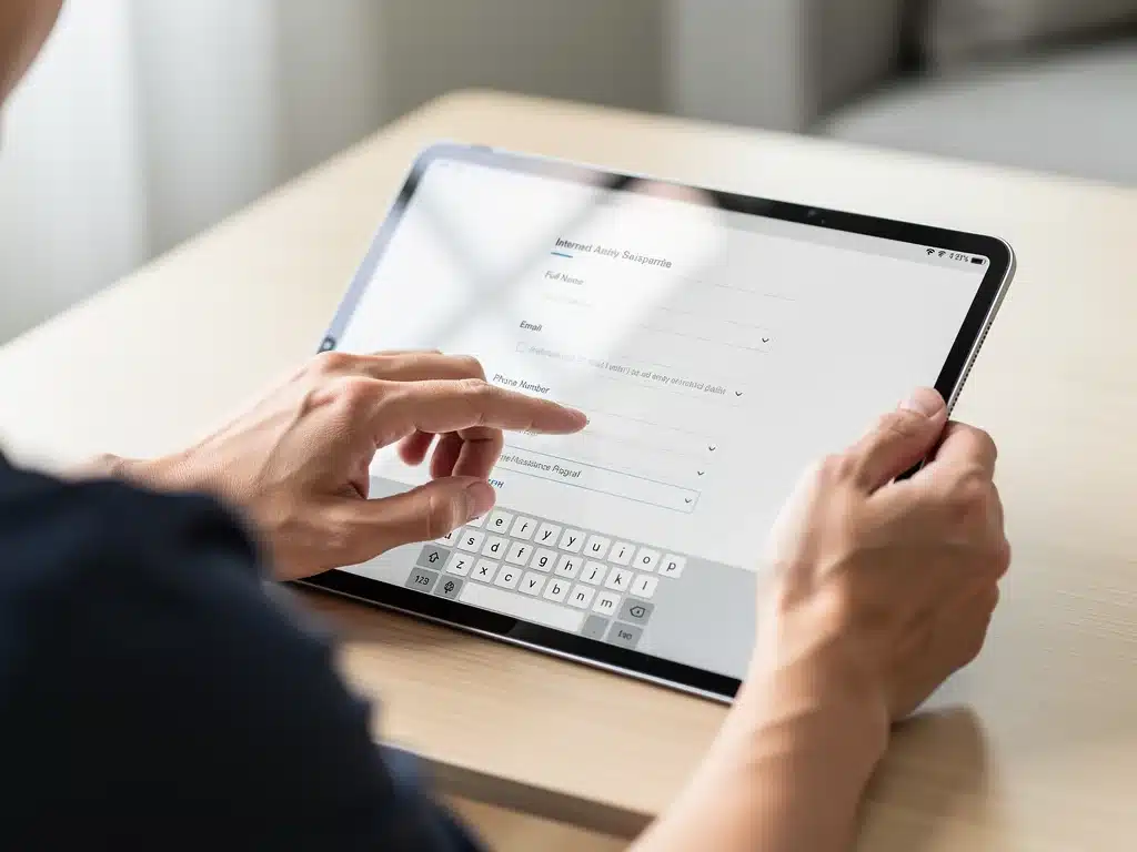Person applying for Affordable Connectivity Program 2026 online